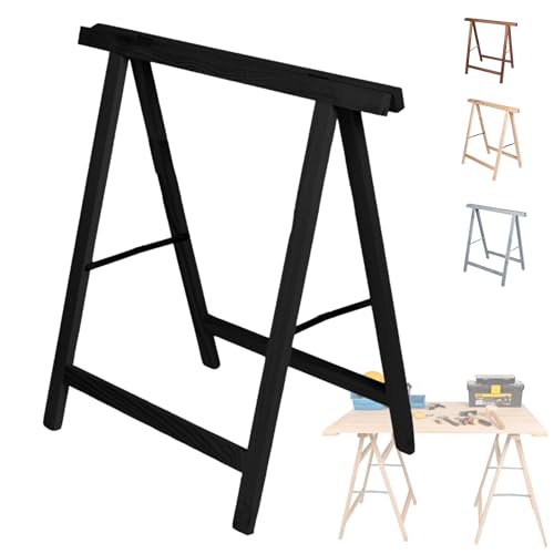 MODO24 Holzbock Klappbock Arbeitsbock Tapezierbock Sägebock Montagebock Unterstellbock SDKM, 73x73x44 cm, Farbe: Schwarz MODO24 Holzbock Klappbock Arbeitsbock Tapezierbock Sägebock Montagebock Unterstellbock SDKM, 73x73x44 cm, Farbe: Schwarz von MODO24