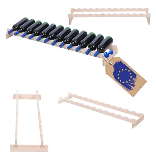 MODO24 Weinregal, Holzregal, Modulares Weinständer, Weinhalter, Flaschenständer, Flaschenregal, Modernes Getränkeregal, Weinschrank, Weinregal für 12 Flaschen, Abmessungen 9x122,4x28 cm, Farbe: Natur MODO24 Weinregal, Holzregal, Modulares Weinständer, Weinhalter, Flaschenständer, Flaschenregal, Modernes Getränkeregal, Weinschrank, Weinregal für 12 Flaschen, Abmessungen 9x122,4x28 cm, Farbe: Natur von MODO24