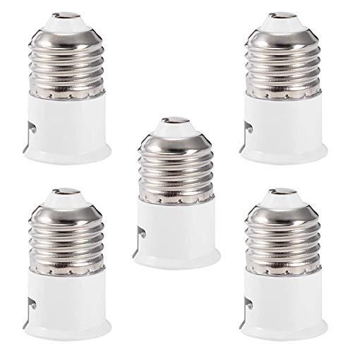 E27 to B22 Lamp Socket, Edison ES to Bayonet BC Adapter Socket Converter, E27 to B22 Socket Adapter, LED Lamp Socket Adaptor Convertor, 0-250V, 2A Lamp Socket Converter,5 Pack E27 to B22 Lamp Socket, Edison ES to Bayonet BC Adapter Socket Converter, E27 to B22 Socket Adapter, LED Lamp Socket Adaptor Convertor, 0-250V, 2A Lamp Socket Converter,5 Pack von MODOAO