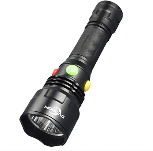 4 Color Flashlight, 4 in 1 Multicolor Flashlight, 1000 Lumen IPX8 Waterproof Magnetic Tactical Flashlight, 9 Modes LED Torch with White Red Green Blue Light, for Hunting, Hiking, Fishing von MODOAO