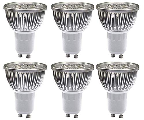 Modoao 4 W GU10 LED-Leuchtmittel, dimmbar, 220 V, 30 Grad Abstrahlwinkel, entspricht 400 lm, 6000 K, Aluminiumlegierung, warmweiß, 6er-Pack 4.00watts Modoao 4 W GU10 LED-Leuchtmittel, dimmbar, 220 V, 30 Grad Abstrahlwinkel, entspricht 400 lm, 6000 K, Aluminiumlegierung, warmweiß, 6er-Pack 4.00watts von MODOAO
