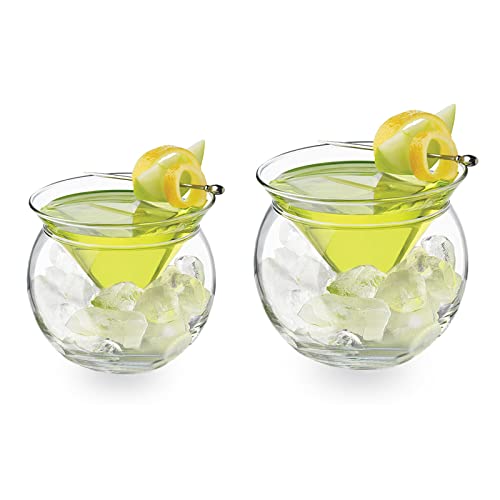 MODUDY Martini-Gläser, 2-teiliges Martini-Cocktailglas-Set, Exquisites Martini-Glas ohne Stiel, Martini-Glaswaren, Cosmopolitan-Gläser, Transparente Martini-Trinkgläser für(Kleine Größe 150 ml) von MODUDY