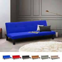2- Sitzer Mikrofasersofa Klappsofa Schlafsofa mit Onyx-Füßen für Wohn- und Gästezimmer - Blau 2- Sitzer Mikrofasersofa Klappsofa Schlafsofa mit Onyx-Füßen für Wohn- und Gästezimmer - Blau von MODUS SOFÀ