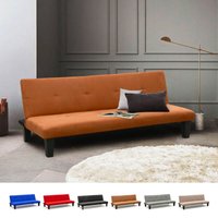 2- Sitzer Mikrofasersofa Klappsofa Schlafsofa mit Onyx-Füßen für Wohn- und Gästezimmer - Braun 2- Sitzer Mikrofasersofa Klappsofa Schlafsofa mit Onyx-Füßen für Wohn- und Gästezimmer - Braun von MODUS SOFÀ