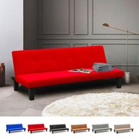 2- Sitzer Mikrofasersofa Klappsofa Schlafsofa mit Onyx-Füßen für Wohn- und Gästezimmer - Rot 2- Sitzer Mikrofasersofa Klappsofa Schlafsofa mit Onyx-Füßen für Wohn- und Gästezimmer - Rot von MODUS SOFÀ