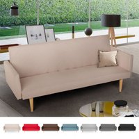 3-Sitzer-Click-Clac-Stoff-Liegesofa Nordic Design Perla - Beige von MODUS SOFÀ