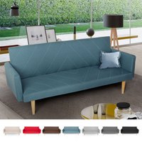 3-Sitzer-Click-Clac-Stoff-Liegesofa Nordic Design Perla - Blau von MODUS SOFÀ