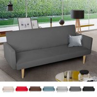3-Sitzer-Click-Clac-Stoff-Liegesofa Nordic Design Perla - Dunkel Grau von MODUS SOFÀ