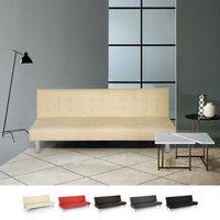 Elly modernes design leder kunstleder 2 sitzer clic clac sofa bett - Beige Elly modernes design leder kunstleder 2 sitzer clic clac sofa bett - Beige von MODUS SOFÀ