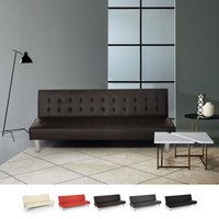 Elly modernes design leder kunstleder 2 sitzer clic clac sofa bett - Braun von MODUS SOFÀ