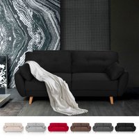 Fortaleza Schlafsofa Nordisches Design Schlafcouch Clic Clac 3-Sitzer aus Stoff - Schwarz Fortaleza Schlafsofa Nordisches Design Schlafcouch Clic Clac 3-Sitzer aus Stoff - Schwarz von MODUS SOFÀ