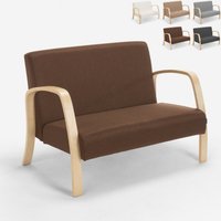 Holz- und Stoffsofa für Wohnzimmer, Warteräume und Ateliers Design Esbjerg - Braun Holz- und Stoffsofa für Wohnzimmer, Warteräume und Ateliers Design Esbjerg - Braun von MODUS SOFÀ