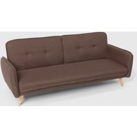 Merida Schlafsofa im Nordischen Design Schlafcouch Clic Clac 3-Sitzer aus Stoff - Braun Merida Schlafsofa im Nordischen Design Schlafcouch Clic Clac 3-Sitzer aus Stoff - Braun von MODUS SOFÀ