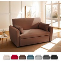 Porto Rico Ausziehbares 2-Sitzer-Schlafsofa, modernes Design aus Stoff - Braun von MODUS SOFÀ