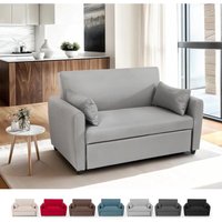 Porto Rico Ausziehbares 2-Sitzer-Schlafsofa, modernes Design aus Stoff - Grau von MODUS SOFÀ