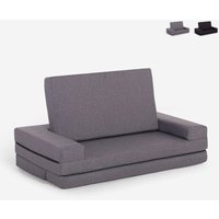 Schlafsofa 2-Sitzer, platzsparend zusammenklappbar, Stoff Miranda - Dunkel Grau Schlafsofa 2-Sitzer, platzsparend zusammenklappbar, Stoff Miranda - Dunkel Grau von MODUS SOFÀ