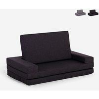 Schlafsofa 2-Sitzer, platzsparend zusammenklappbar, Stoff Miranda - Schwarz Schlafsofa 2-Sitzer, platzsparend zusammenklappbar, Stoff Miranda - Schwarz von MODUS SOFÀ