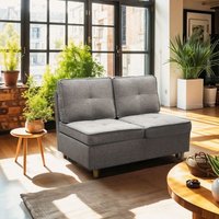 Schlafsofa 2-Sitzer ausziehbar platzsparend aus grauem Stoff Wanda von MODUS SOFÀ
