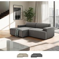 Sofa 3-Sitzer Design mit linkem Liegesessel aus Stoff Seginus - Dunkel Grau von MODUS SOFÀ