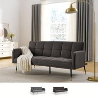 Stoff Schlafsofa 2-3 Sitzer Armlehnen schwarz gold Füße Mulier - Braun Stoff Schlafsofa 2-3 Sitzer Armlehnen schwarz gold Füße Mulier - Braun von MODUS SOFÀ