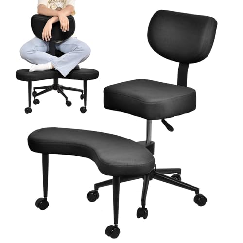 MODVOKE Meditationsfanatiker, Crosses Legged Chair with Wheels, Yogastuhl ADHD Stuhl Mit Lendenwirbelstütze Und Verstellbarem Neigungswinkel, 47–59cm Einstellbare Höhe for Home and Offices MODVOKE Meditationsfanatiker, Crosses Legged Chair with Wheels, Yogastuhl ADHD Stuhl Mit Lendenwirbelstütze Und Verstellbarem Neigungswinkel, 47–59cm Einstellbare Höhe for Home and Offices von MODVOKE