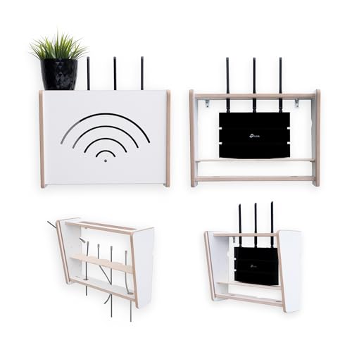 MOE UHANE Router Schrank - Router Aufbewahrungsbox - Router Verstecken - Router Box - Wall Box - Wallboxen - WLAN Regal - WiFi Schrank - Made in EU MOE UHANE Router Schrank - Router Aufbewahrungsbox - Router Verstecken - Router Box - Wall Box - Wallboxen - WLAN Regal - WiFi Schrank - Made in EU von MOE UHANE