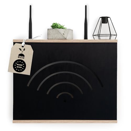 MOE UHANE Router Schrank - Router Aufbewahrungsbox - Router Verstecken - Router box - Wall box - Wallboxen - Wlan Regal - Wifi Schrank - Made in EU (40 x 9,5 x 32) von MOE UHANE