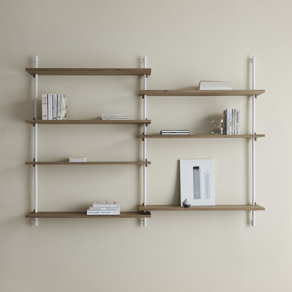 MOEBE - Wall Shelving - flexibles Wandregalsystem aus Holz & Metall von MOEBE