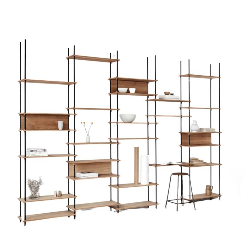 Moebe - Shelving System - flexibles Wandregalsystem aus Holz und Stahl Moebe - Shelving System - flexibles Wandregalsystem aus Holz und Stahl von MOEBE