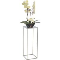 Möbel Direkt Online - Viereckiger Blumenständer/Beistelltisch Ines 70cm aus Metall, silber von MÖBEL DIREKT ONLINE