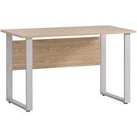 MÖBELPARTNER Antero Schreibtisch eiche rechteckig, U-Fuß-Gestell silber 120,0 x 65,0 cm von MÖBELPARTNER