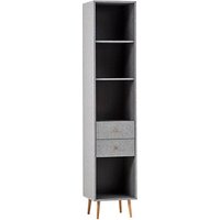 MÖBELPARTNER Regalschrank Jonte, 150571 grau 40,2 x 39,0 x 194,2 cm von MÖBELPARTNER