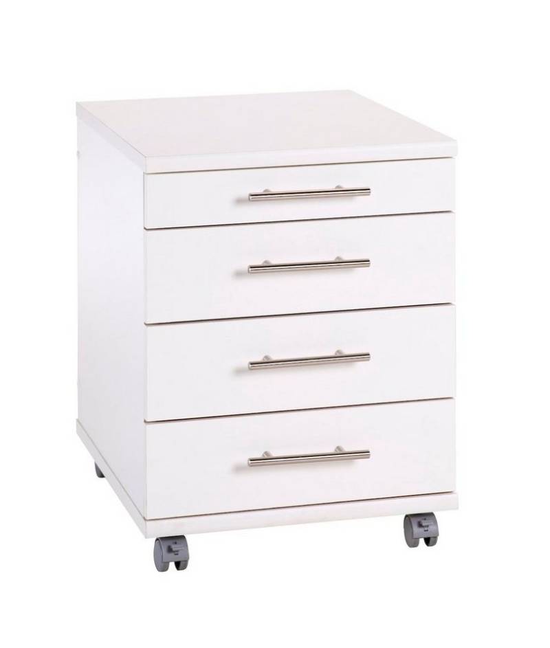 MÖBELPARTNER Rollcontainer Rollcontainer Eagle, HxBxT 57x42x50 cm (Höhe mit Rollen), Weiß von MÖBELPARTNER