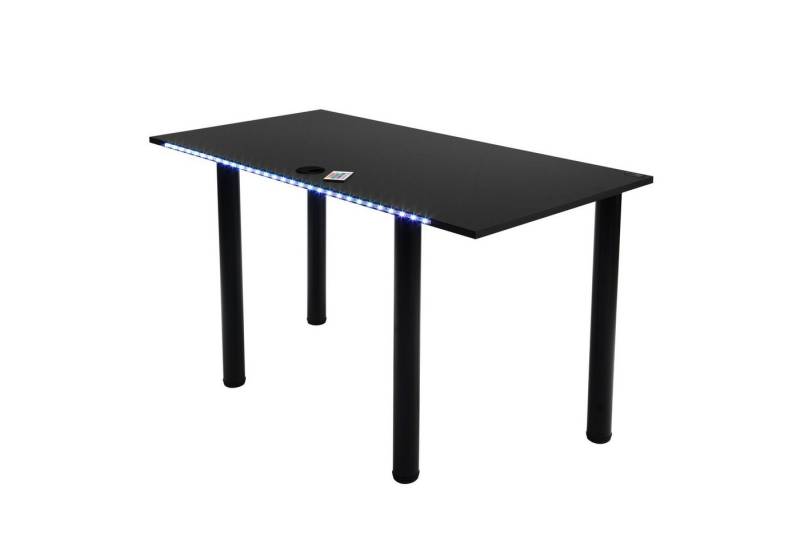 MÖBELSYSTEM Gamingtisch Gaming Schreibtisch mit LED Beleuchtung (Packung, 1 Tisch), Breite 120 cm von MÖBELSYSTEM