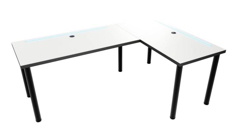 MÖBELSYSTEM Gamingtisch Großer L-förmiger Eck-Schreibtisch mit LED-Beleuchtung (Packung, 1 Tisch), Breite 160 cm von MÖBELSYSTEM
