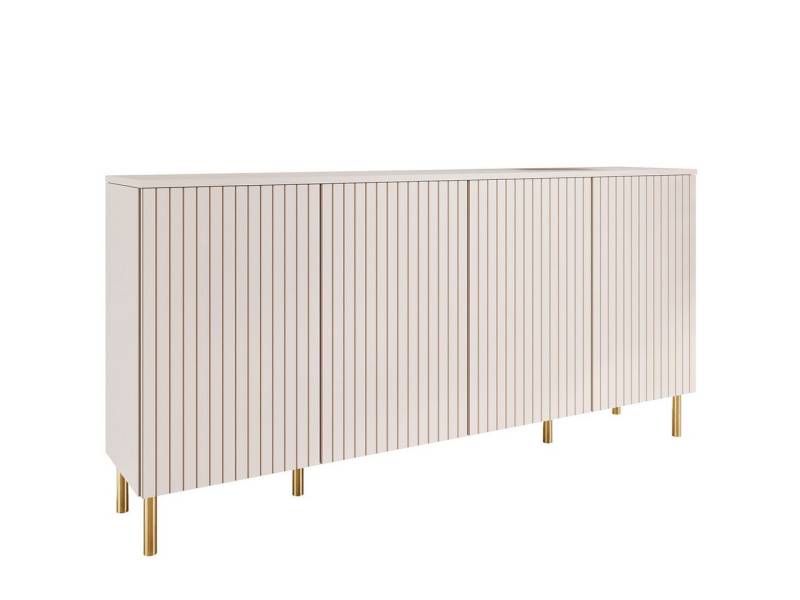 MOEBLINE Kommode 4-türige Sideboard XELLO kaschmir / gold von MOEBLINE