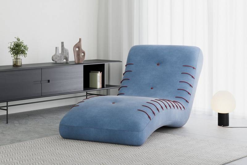 MOEBLO Chaiselongue SPLINE, – Sitz- und Liegesessel Sofa elegantes Liegesofa Ruheliege Relaxliege Liegesessel 1-Sitzer, für Wohnzimmer und Relax-Bereiche (BxHxT): 83x80x172 cm von MOEBLO