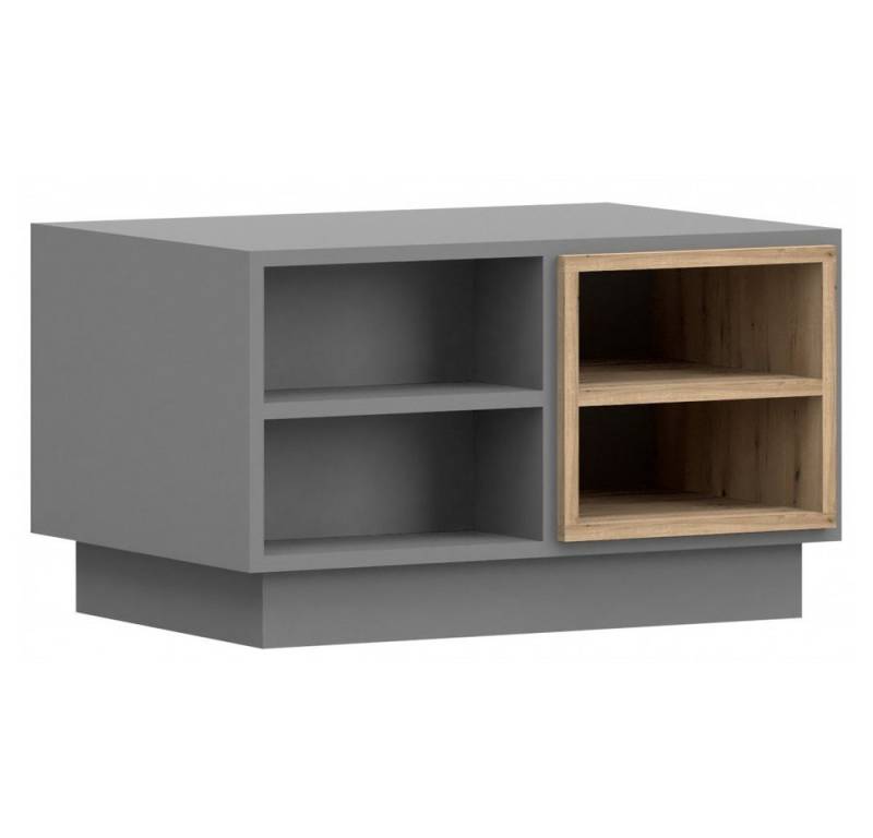 MOEBLO Couchtisch REYLA II (Weiß matt oder Grau + Artisan Eiche, Wohnzimmertisch, Beistelltisch, Sofatisch, Kaffeetisch, Coffee table), (BxHxT):120x50x75cm von MOEBLO