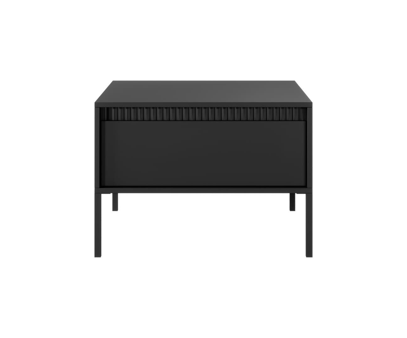 MOEBLO Couchtisch Rifaro F 1S (Geriffelte-Fronte, Push-to-open-Öffnung, Wohnzimmertisch, Beistelltisch, Sofatisch, Kaffeetisch, Coffee table), Push-to-open-Öffnung von MOEBLO