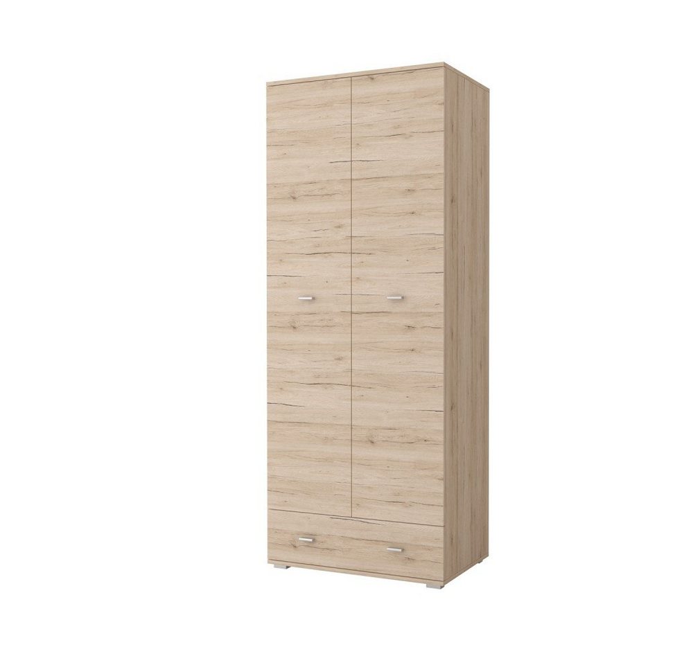 MOEBLO Drehtürenschrank GRENADINE (Kleiderschrank 2-türig Schrank Garderobe Schlafzimmer, San Remo Sand) (BxHxT):80x202x52 cm von MOEBLO