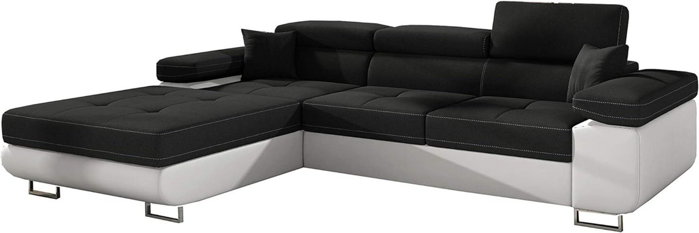 MOEBLO Ecksofa ALVARO, Eckcouch mit Bettfunktion Couch L-Form Polstergarnitur Wohnlandschaft Polstersofa mit Ottomane Couchgranitur Sofa, mit Schlaffunktion und Bettkasten, - (BxHxT): 280x90x205 cm von MOEBLO