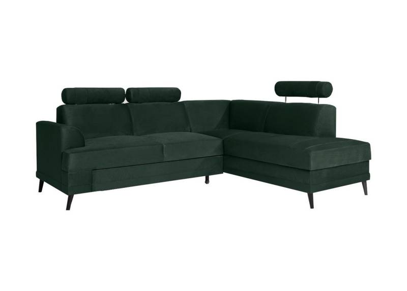 MOEBLO Ecksofa BITON, Eckcouch mit Bettfunktion Couch L-Form Polstergarnitur Wohnlandschaft Polstersofa mit Ottomane Couchgranitur Sofa, Verstellbare Kopfstützen, mit Schlaffunktion und Bettkasten, (BxHxT): 250x98x200 cm von MOEBLO