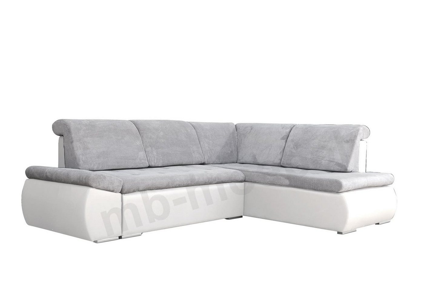 MOEBLO Ecksofa BONITA, Eckcouch mit Bettfunktion Couch L-Form Polstergarnitur Wohnlandschaft Polstersofa mit Ottomane Couchgranitur Sofa, mit Schlaffunktion und Bettkasten, - (BxHxT): 256x88x184 cm von MOEBLO