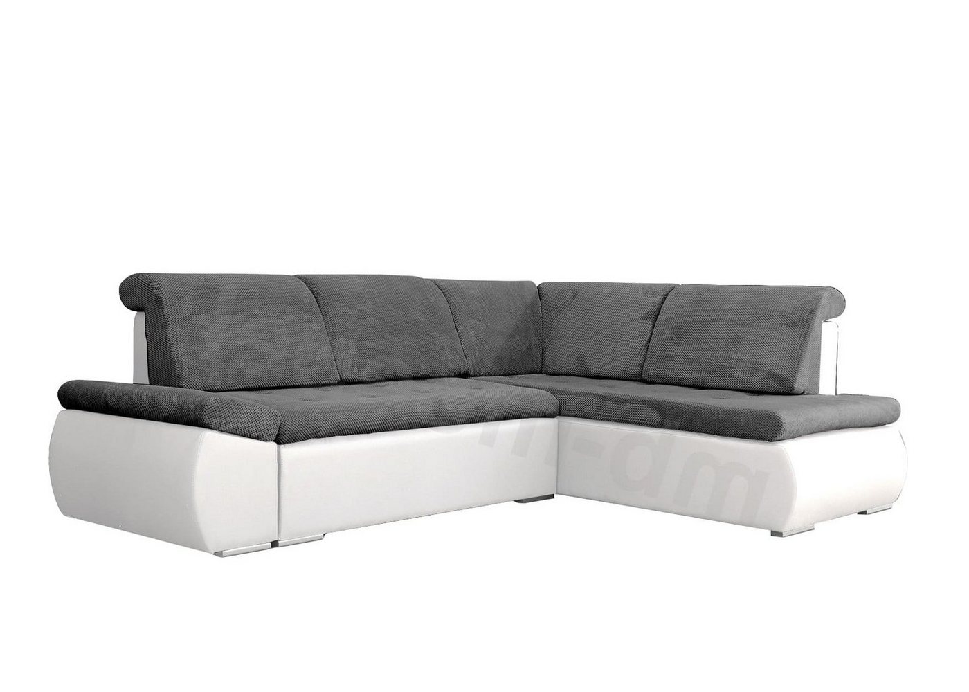 MOEBLO Ecksofa BONITA, Eckcouch mit Bettfunktion Couch L-Form Polstergarnitur Wohnlandschaft Polstersofa mit Ottomane Couchgranitur Sofa, mit Schlaffunktion und Bettkasten, - (BxHxT): 256x88x184 cm von MOEBLO