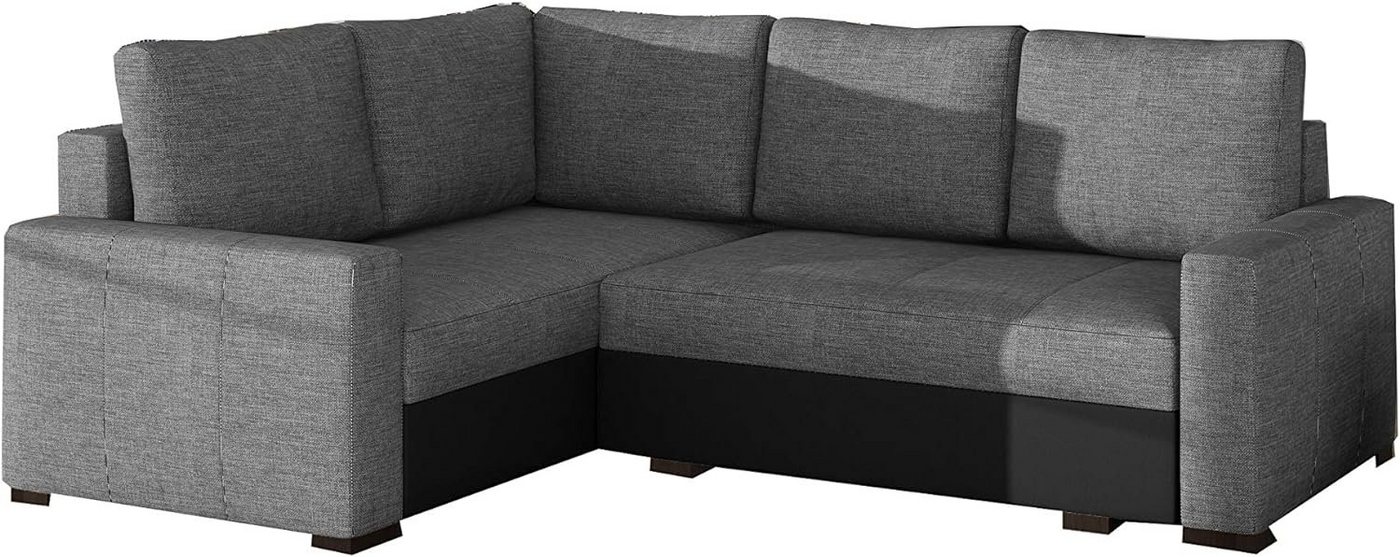 MOEBLO Ecksofa BRAS, Eckcouch Couch Sofa L-Form Polstergarnitur Wohnlandschaft Polstersofa mit Ottomane Couchgranitur, mit Bettkasen und Schlaffunktion, - (BxHxT): 235x90x162 cm von MOEBLO