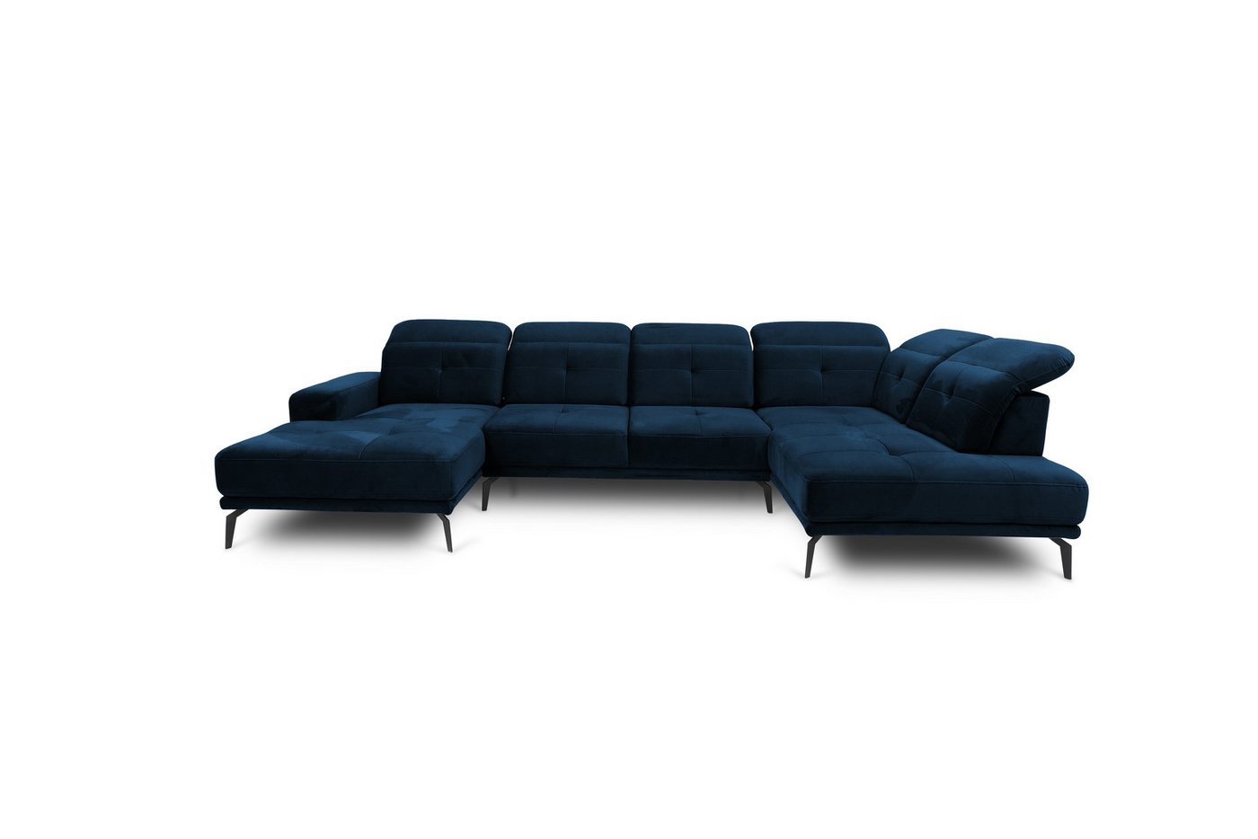 MOEBLO Ecksofa BRETI, Schwarz Metallbeine Eckcouch Wohnlandschaft Sofa mit Ottomane Eckgarnitur Polsterecke,  (BxHxT):350x107x180 cm von MOEBLO