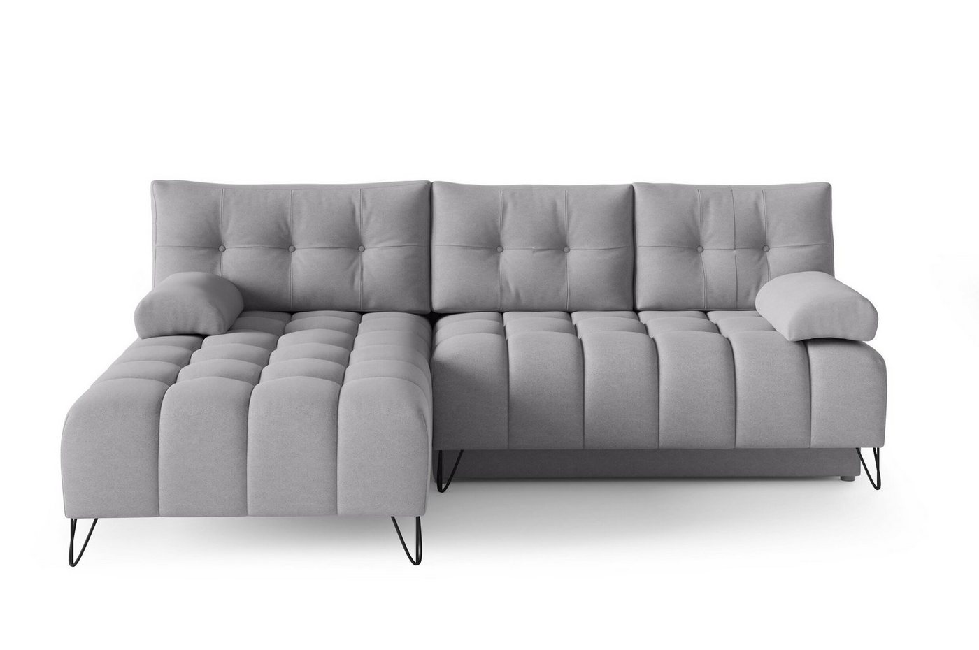 MOEBLO Ecksofa BRODY, Elegante Ecke Couch Schlafsofa Wohnlandschaft Loungesofa Bettzeugablage L-förmiges Wohnzimmergarnitur Sofagarnitu - (BxHxT): 245x94x176 cm, mit Schlaffunktion und Bettkasten von MOEBLO