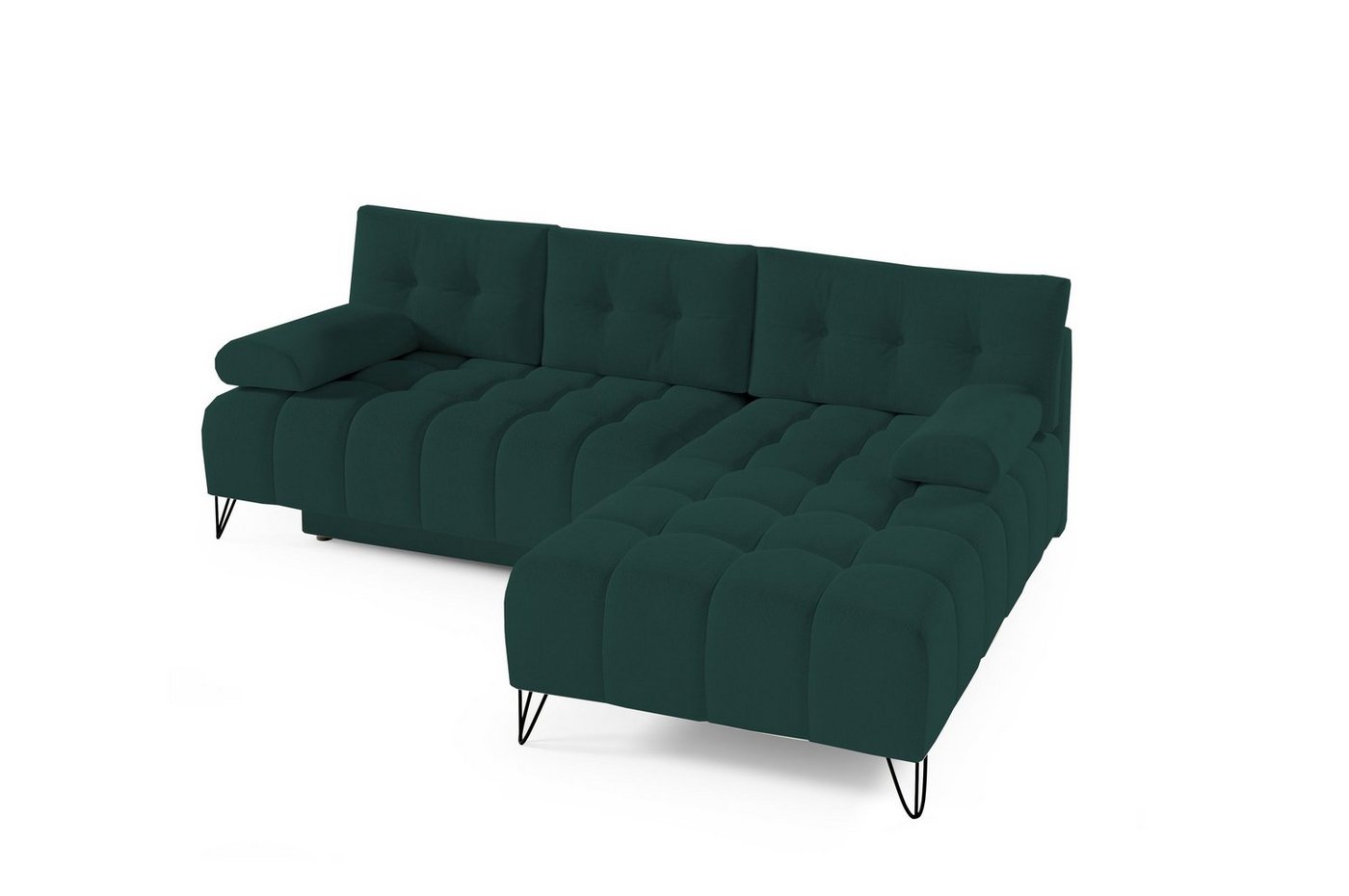 MOEBLO Ecksofa BRODY, Elegante Ecke Couch Schlafsofa Wohnlandschaft Loungesofa Bettzeugablage L-förmiges Wohnzimmergarnitur Sofagarnitu - (BxHxT): 245x94x176 cm, mit Schlaffunktion und Bettkasten von MOEBLO