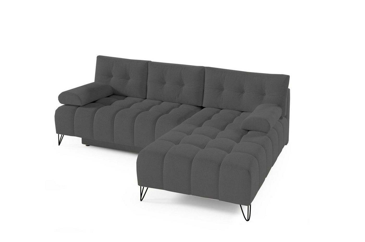 MOEBLO Ecksofa BRODY, Elegante Ecke Couch Schlafsofa Wohnlandschaft Loungesofa Bettzeugablage L-förmiges Wohnzimmergarnitur Sofagarnitu - (BxHxT): 245x94x176 cm, mit Schlaffunktion und Bettkasten von MOEBLO