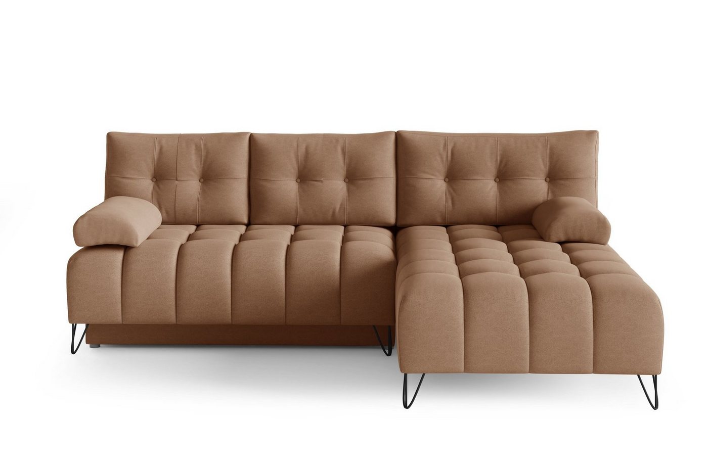 MOEBLO Ecksofa BRODY, Elegante Ecke Couch Schlafsofa Wohnlandschaft Loungesofa Bettzeugablage L-förmiges Wohnzimmergarnitur Sofagarnitu - (BxHxT): 245x94x176 cm, mit Schlaffunktion und Bettkasten von MOEBLO